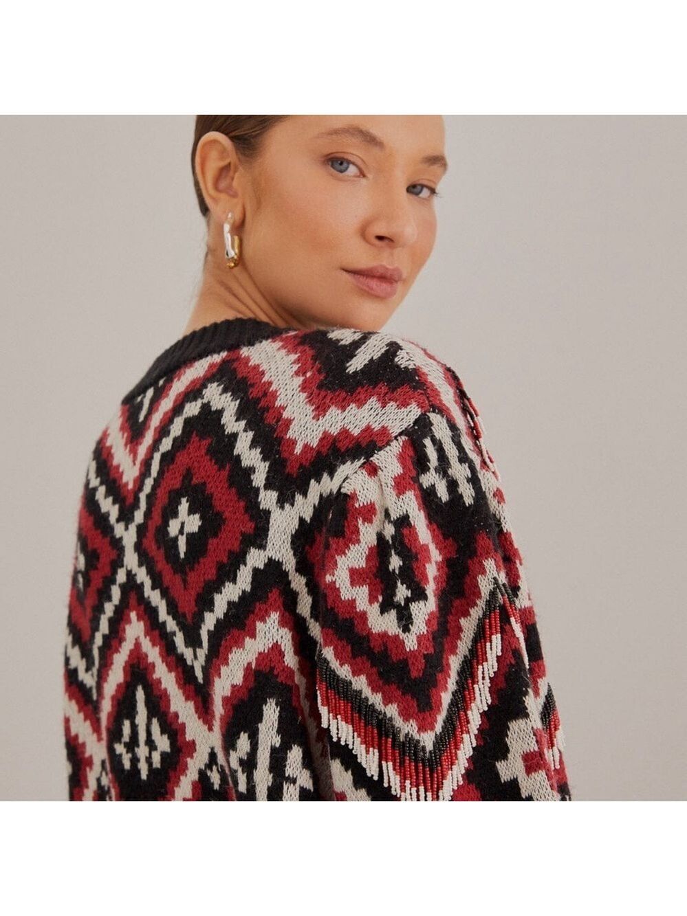 Farm Rio Rauti Beaded Knit Sweater - Picture 7 of 11